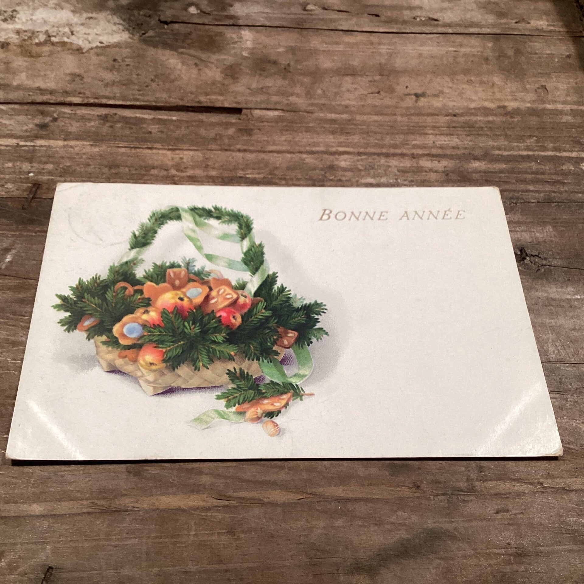 Antieke nieuwjaarskaart