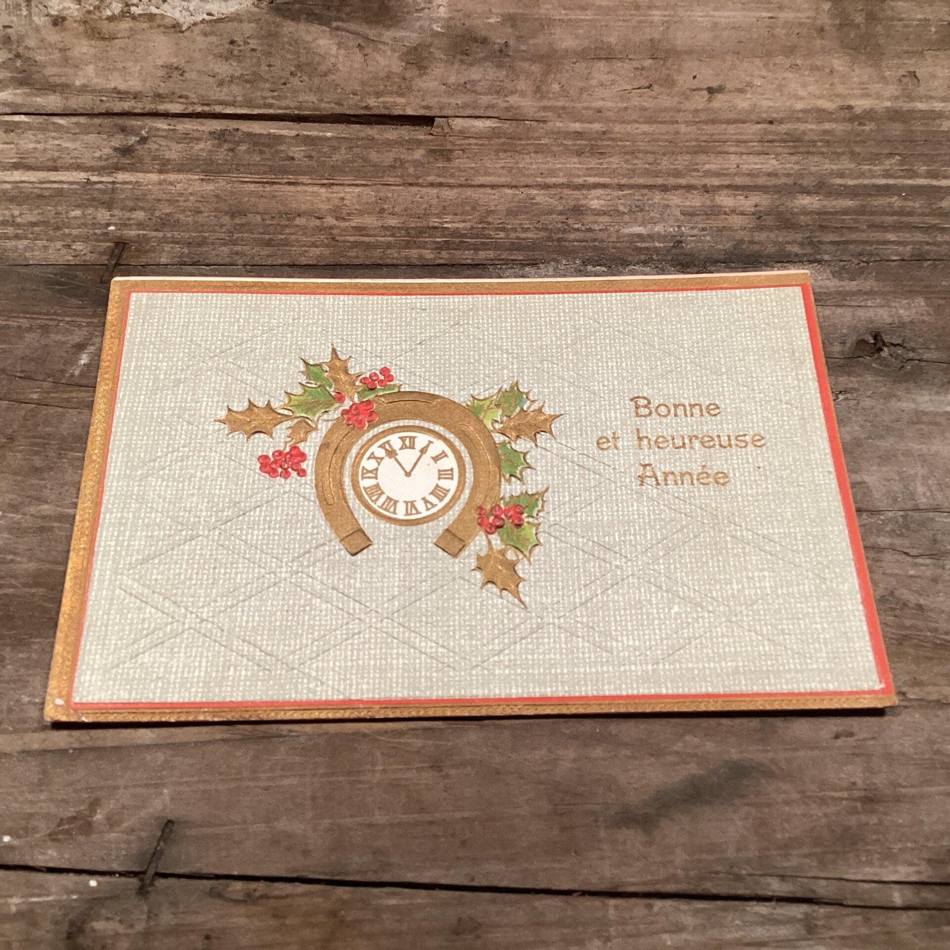 Antieke nieuwjaarskaart