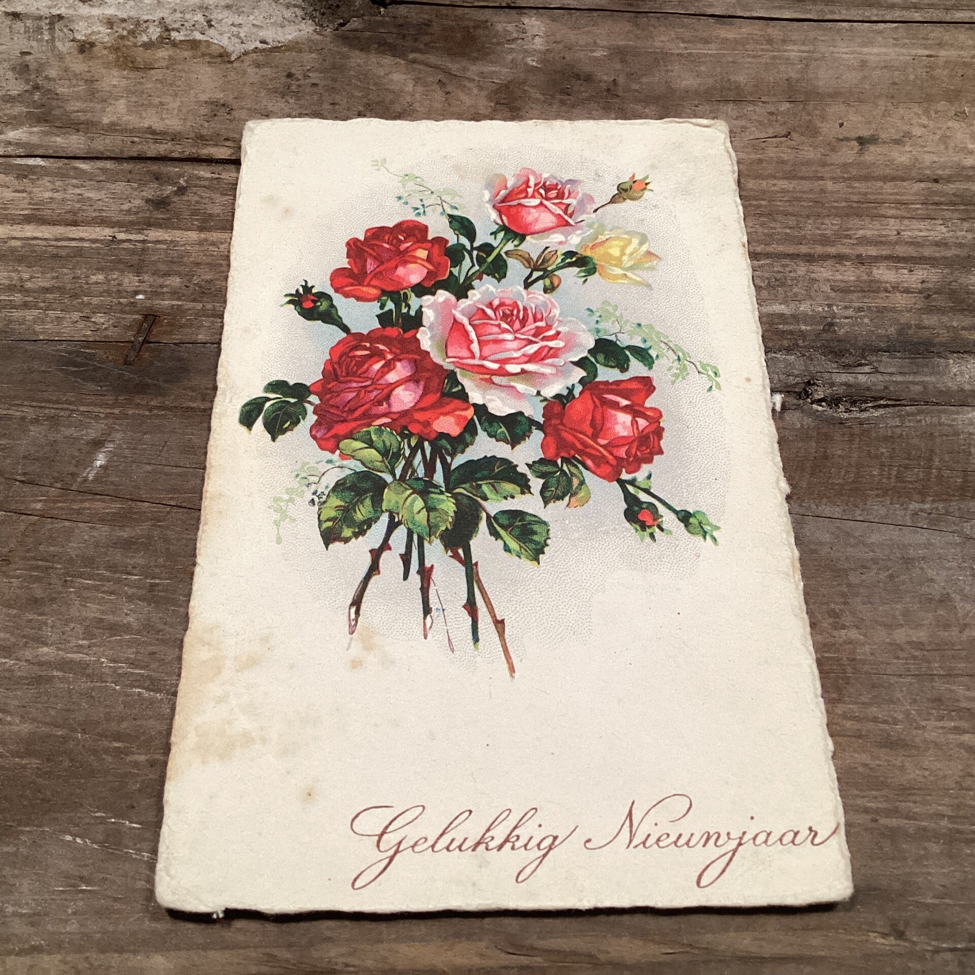 Antieke nieuwjaarskaart