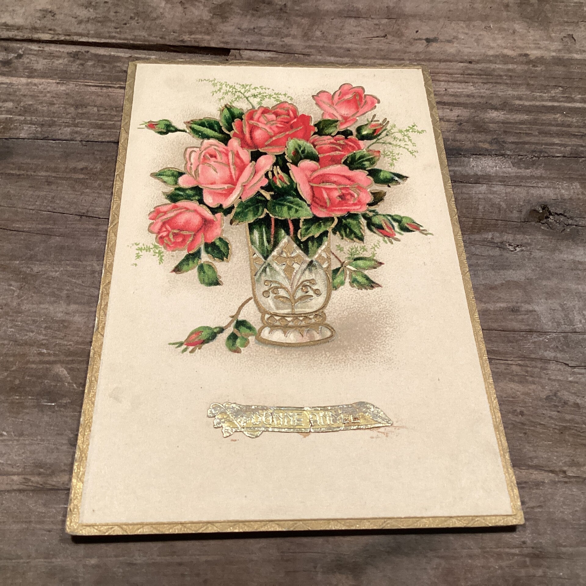 Antieke nieuwjaarskaart