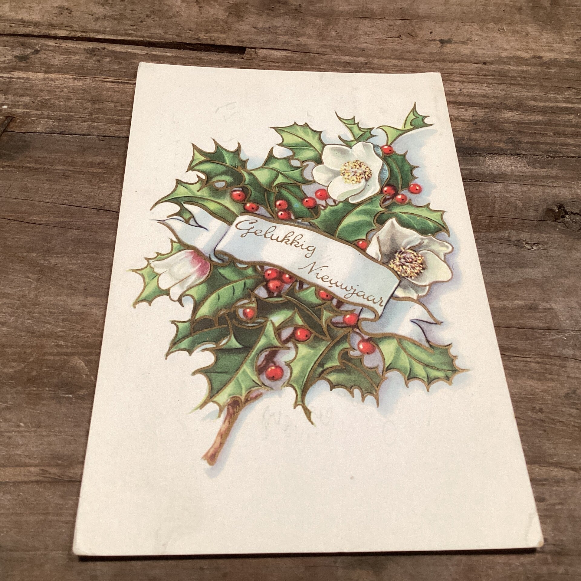 Antieke nieuwjaarskaart