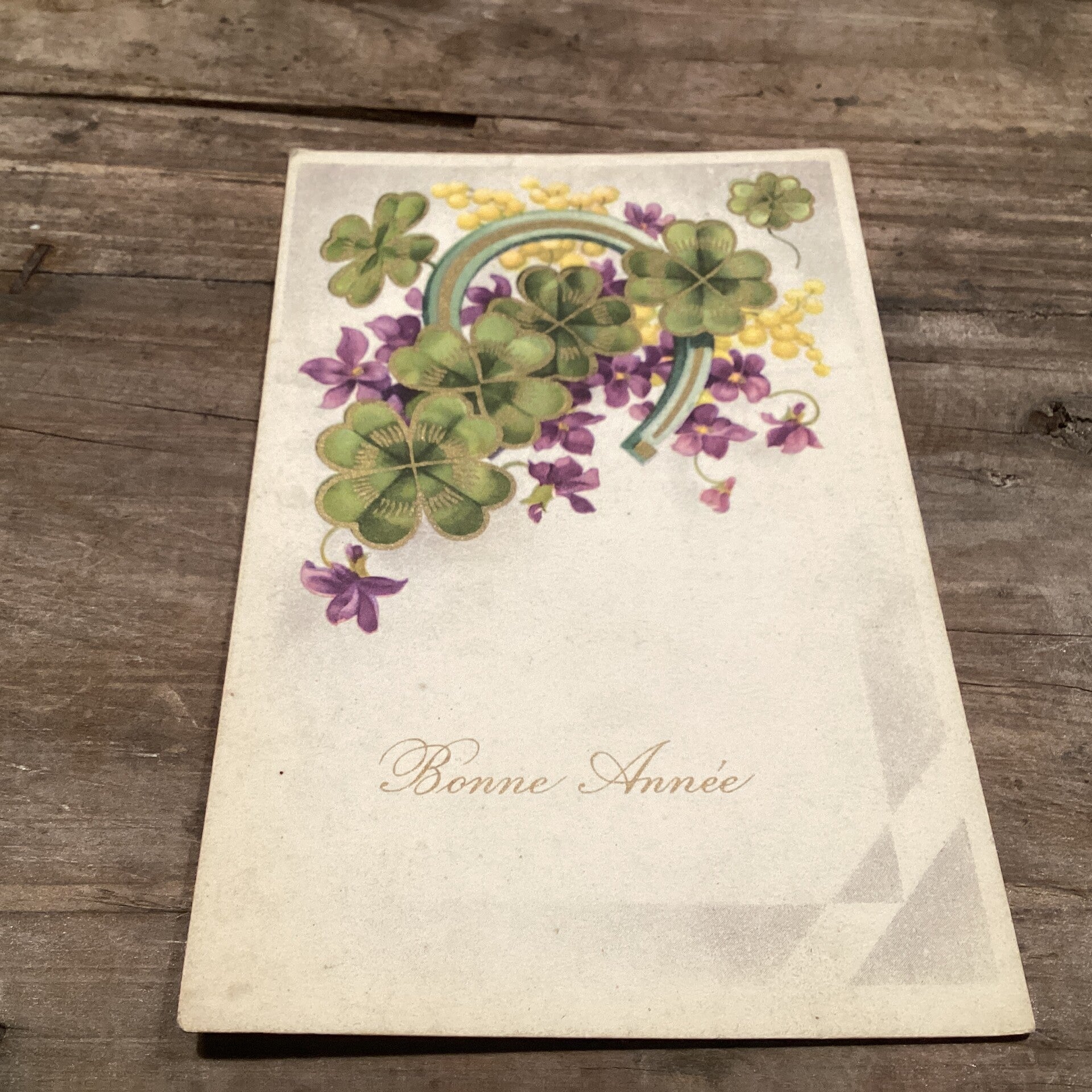 Antieke nieuwjaarskaart