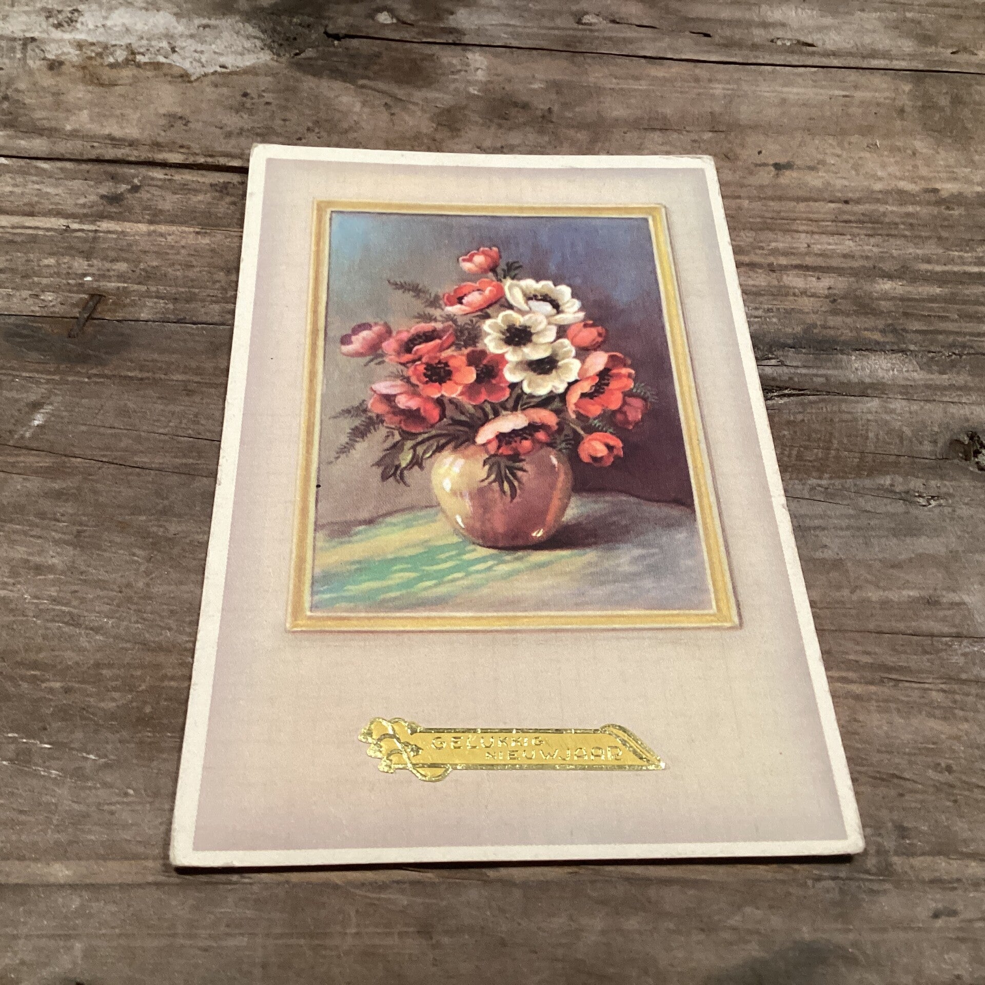 Antieke nieuwjaarskaart