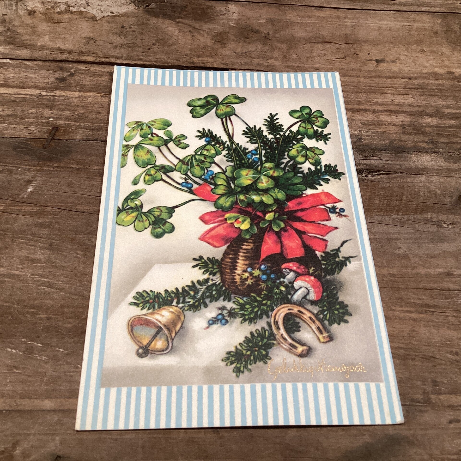 Antieke nieuwjaarskaart