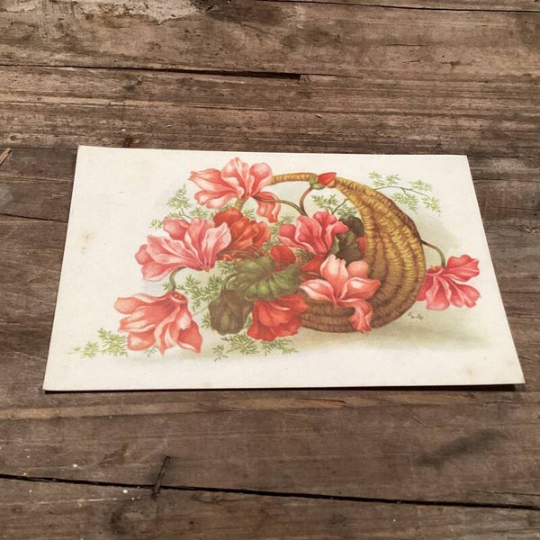 Antieke bloemenkaart