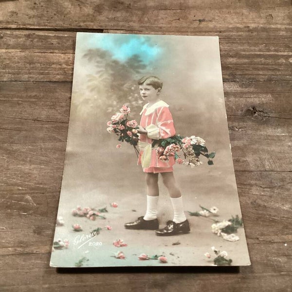 Antieke kinderkaart Ingekleurd 1922