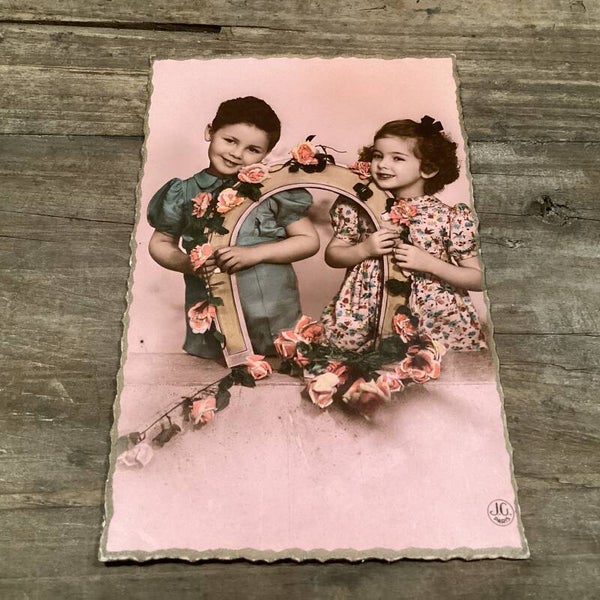 Antieke kinderkaart fotokaart