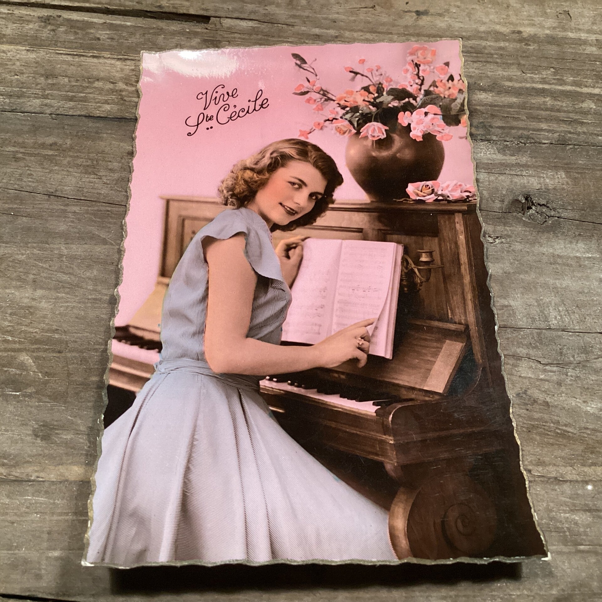 Antieke fotokaart onbeschreven Vive Ste. Cécile