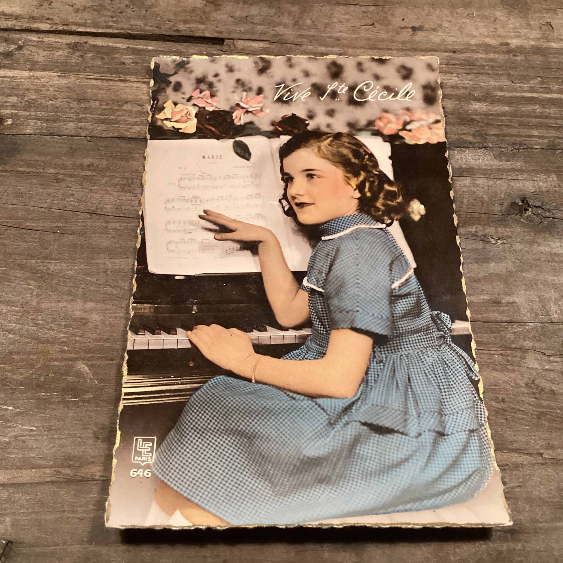 Antieke fotokaart onbeschreven Vive Ste. Cécile