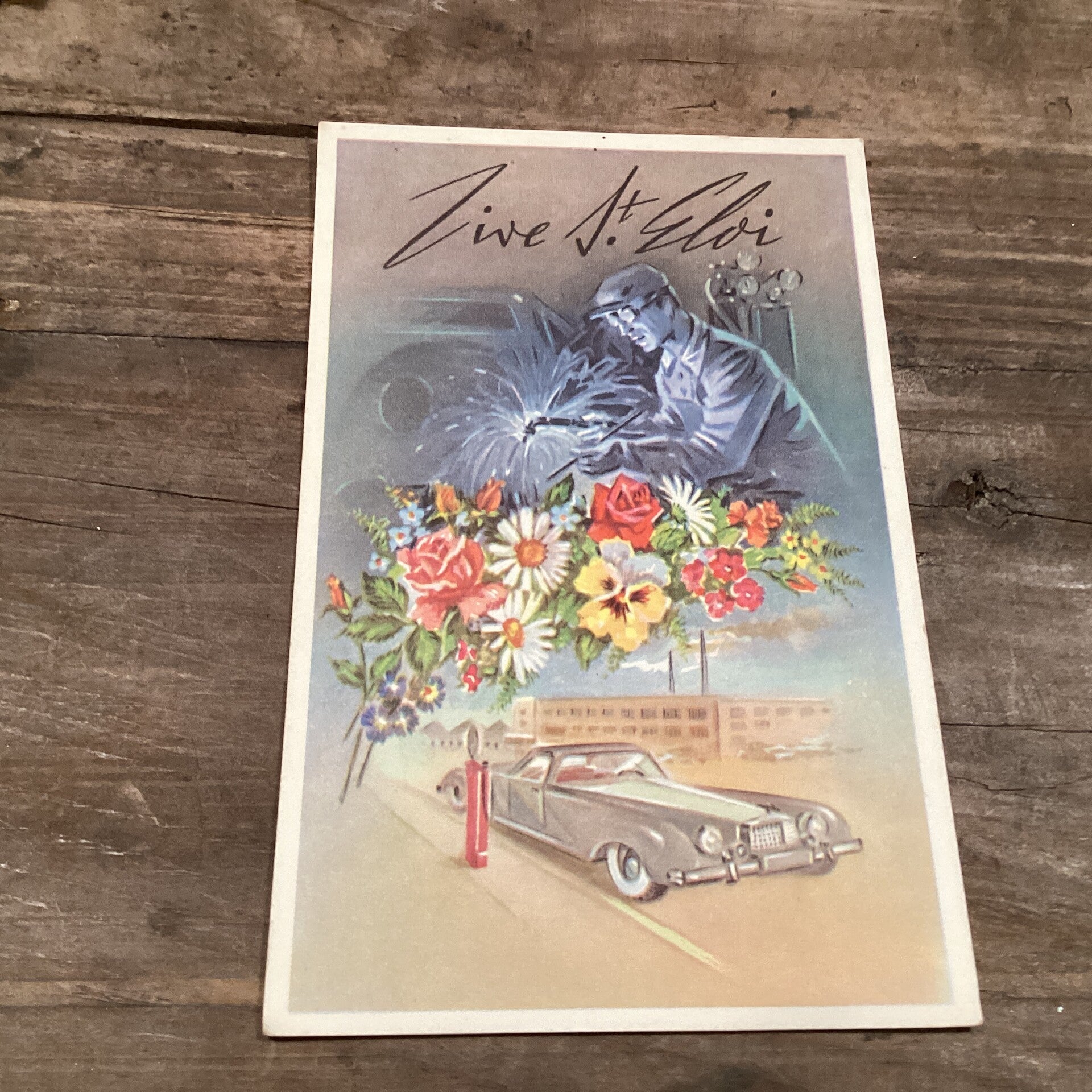 Antieke kaart Vive st.Eloi, onbeschreven