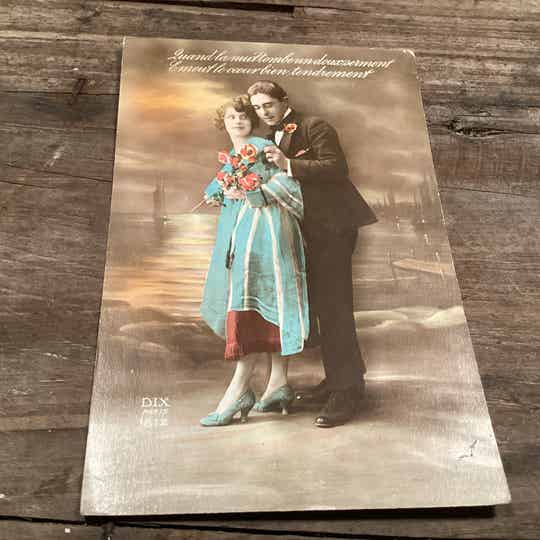 Antiek romantische kaart 1922