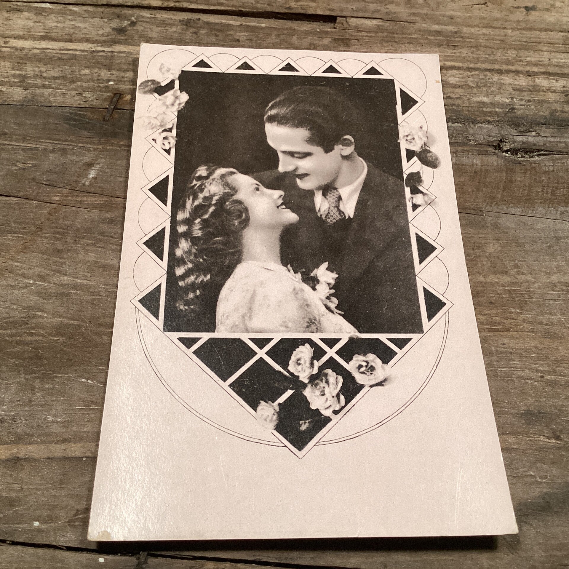 Antiek romantische kaart onbeschreven