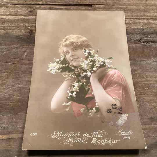 Antiek romantische kaart begin 1900