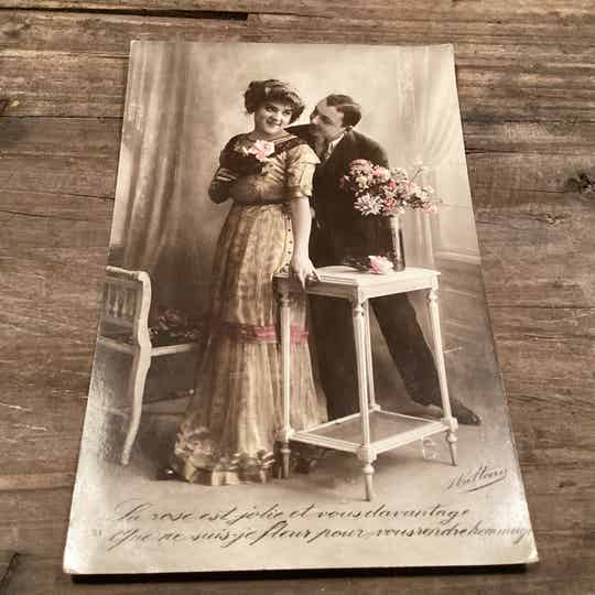 Antiek romantische kaart 1916