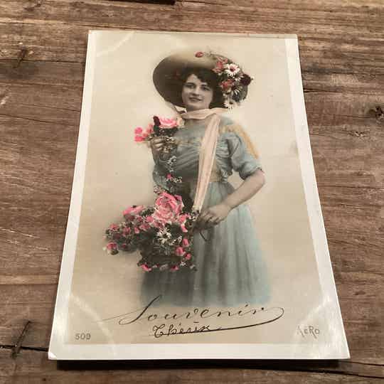 Antiek romantische kaart 1909