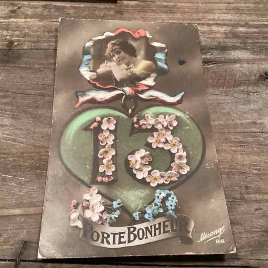 Antiek romantische kaart begin 1900