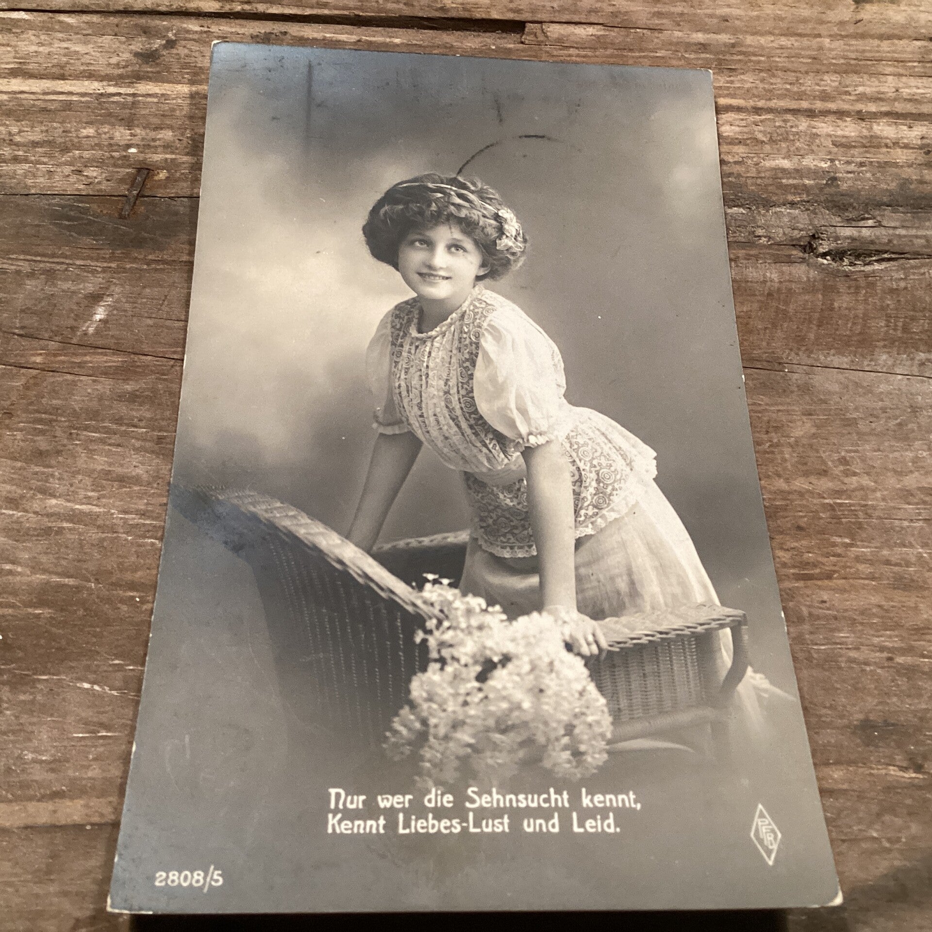 Antiek romantische kaart Duits 1917