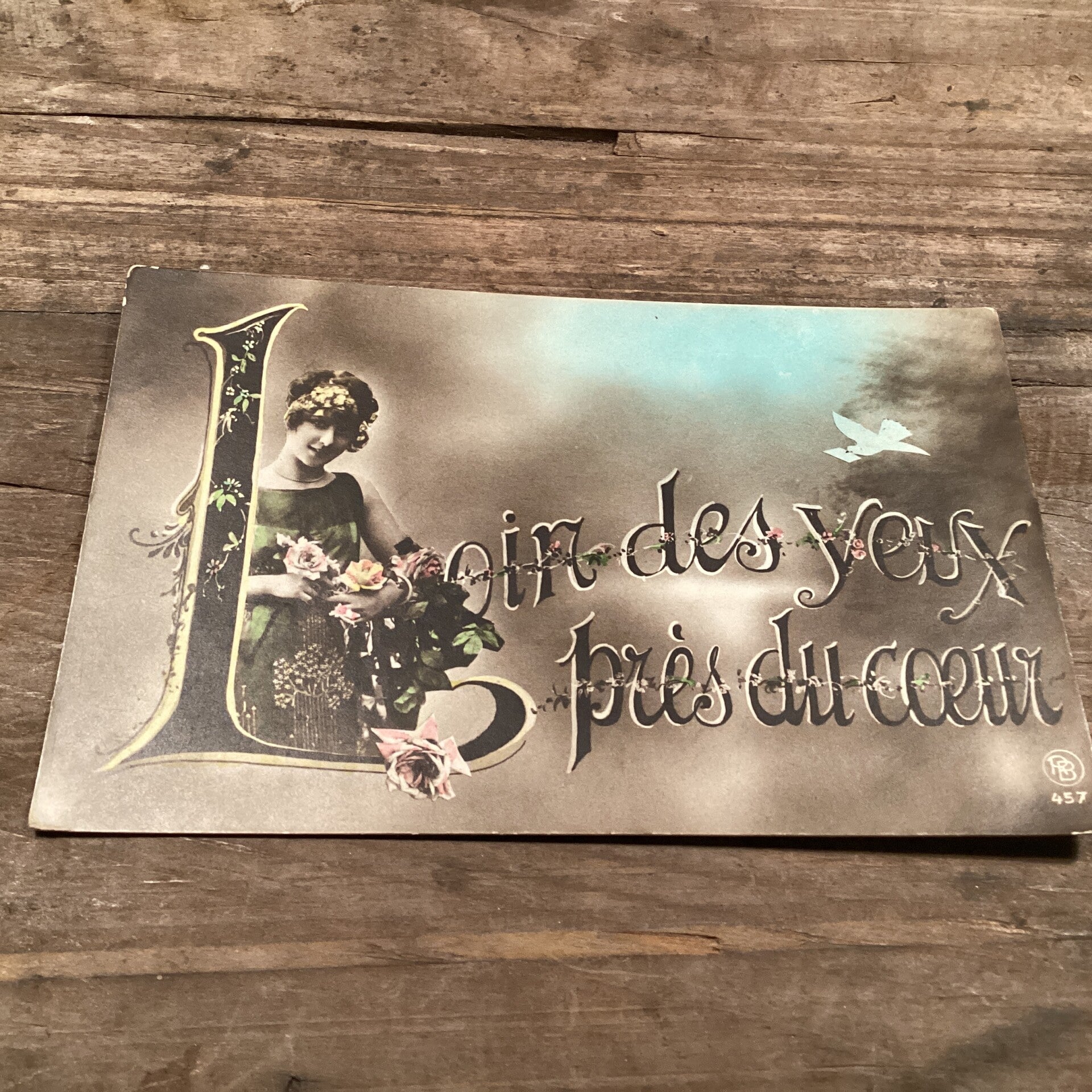 Antiek romantische kaart 1922