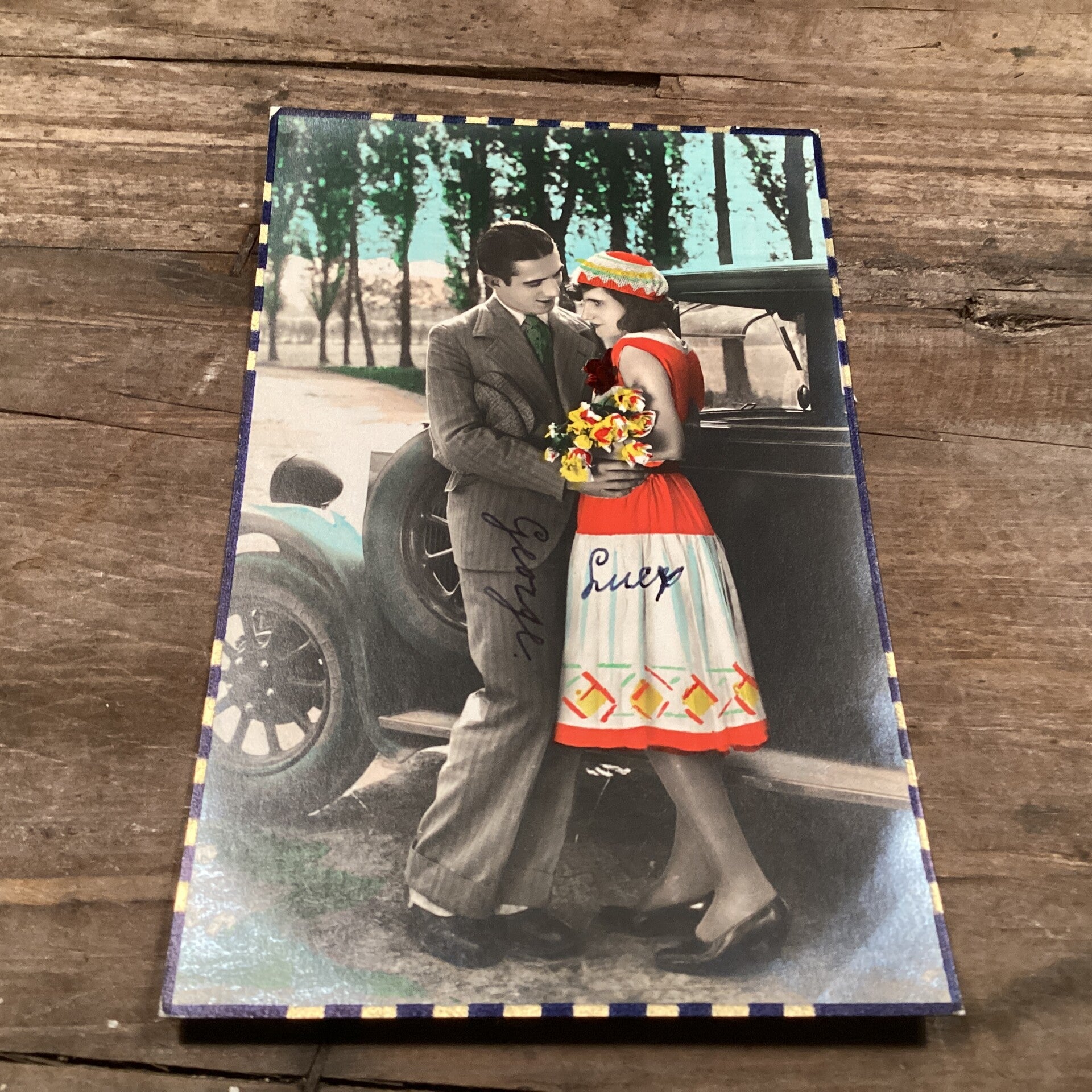 Antiek romantische kaart 1935