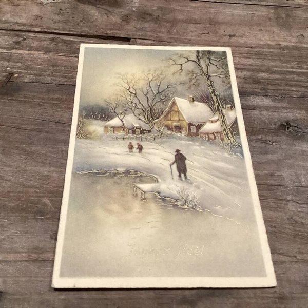 Antieke kerstkaart 1949