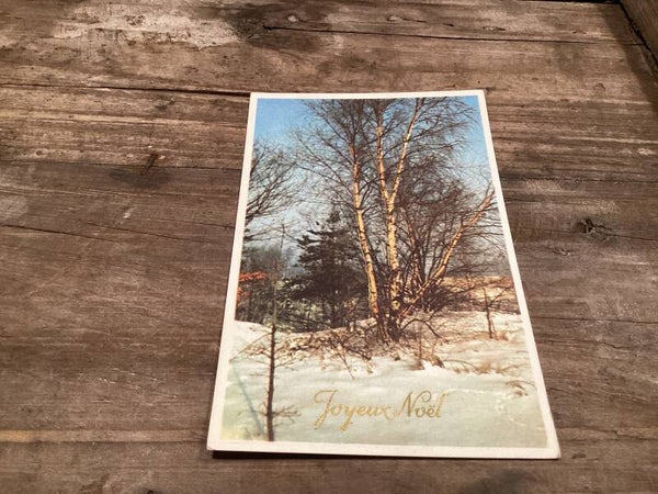 Oude kerstkaart onbeschreven