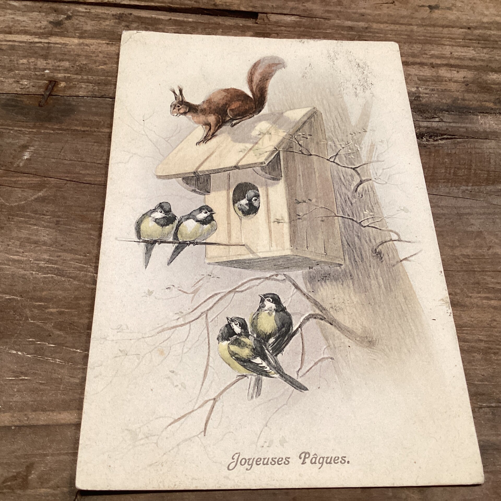 Antiek franse paaskaart 1908