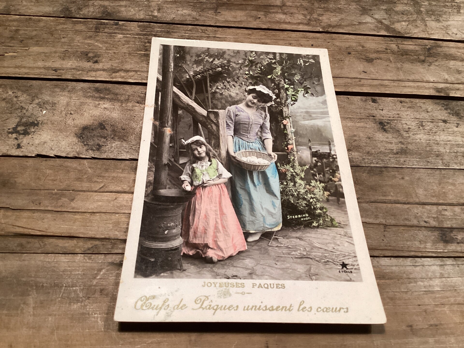 Antieke paaskaart begin 1900, onbeschreven