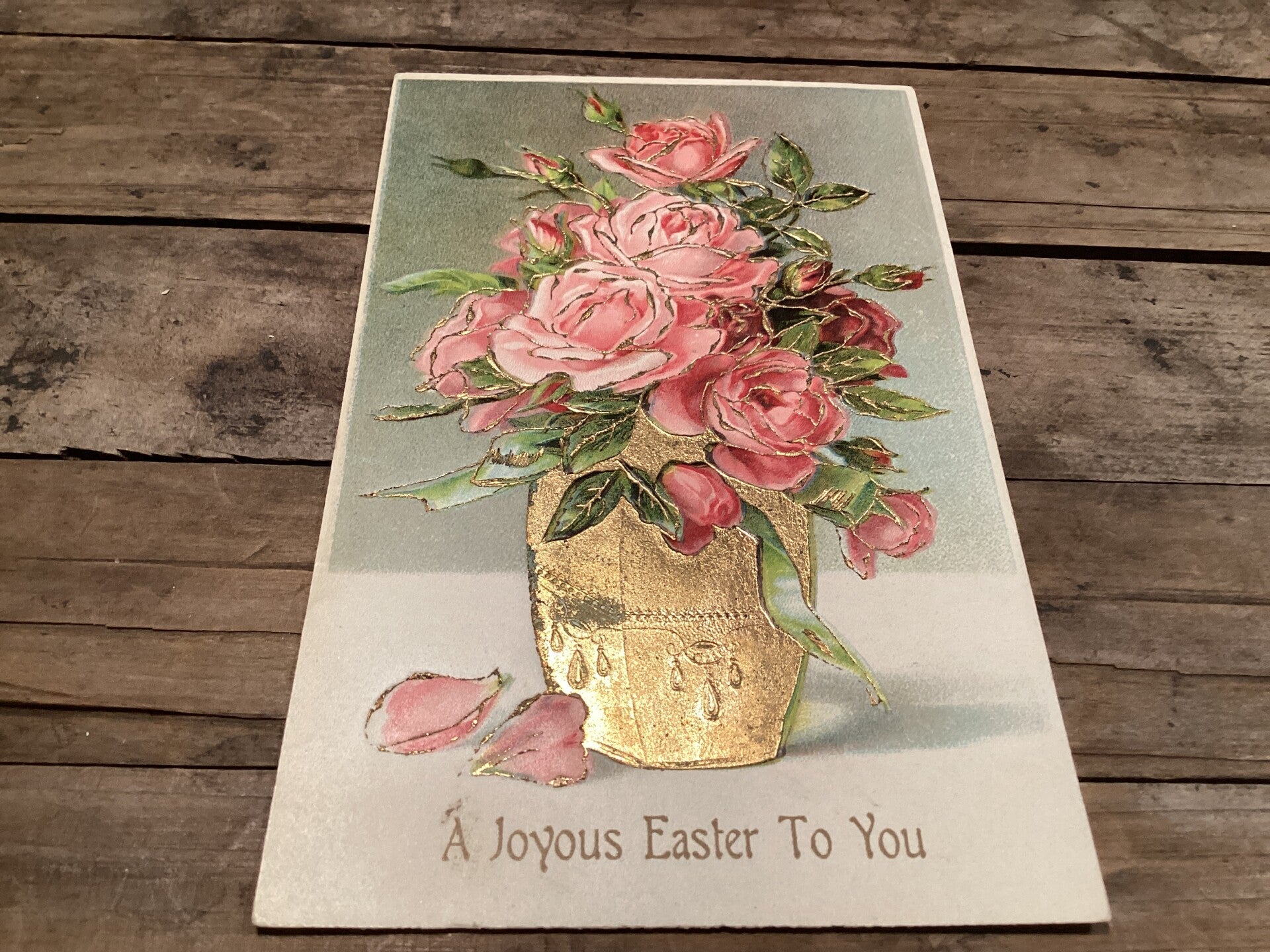 Antieke paaskaart, begin 1900, reliëfkaart