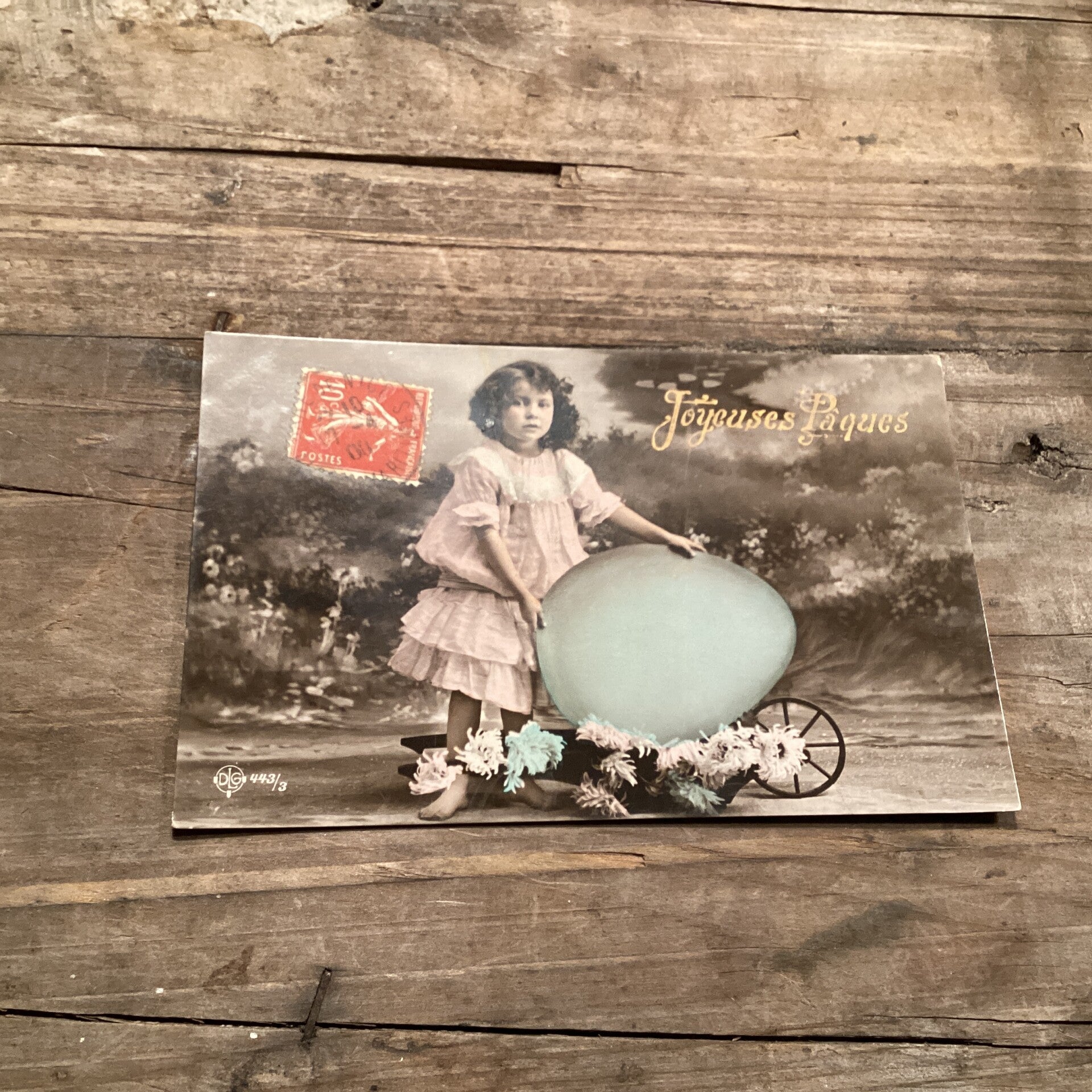 Antieke paaskaart, frans, 1908