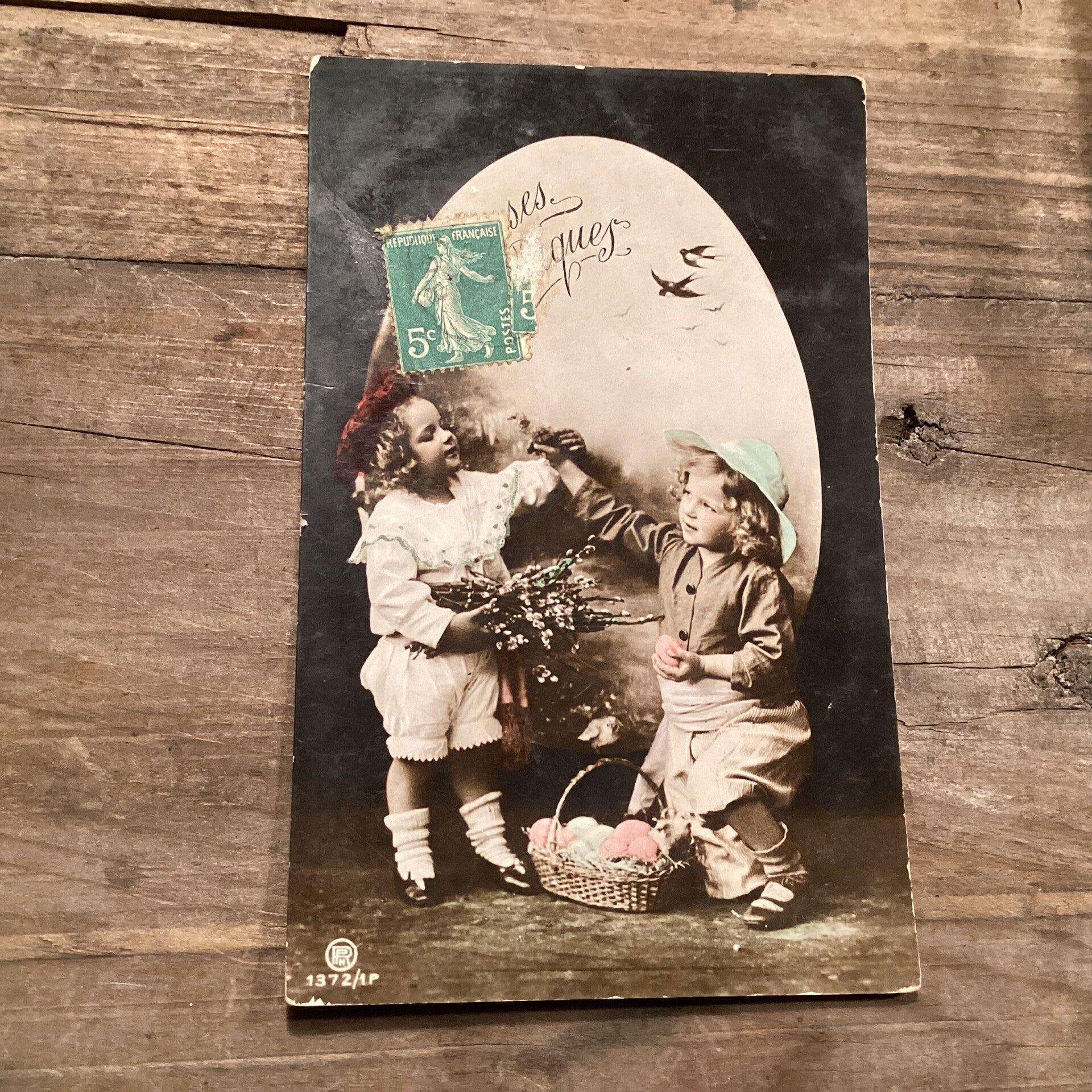 Antieke paaskaart, frans, 1903