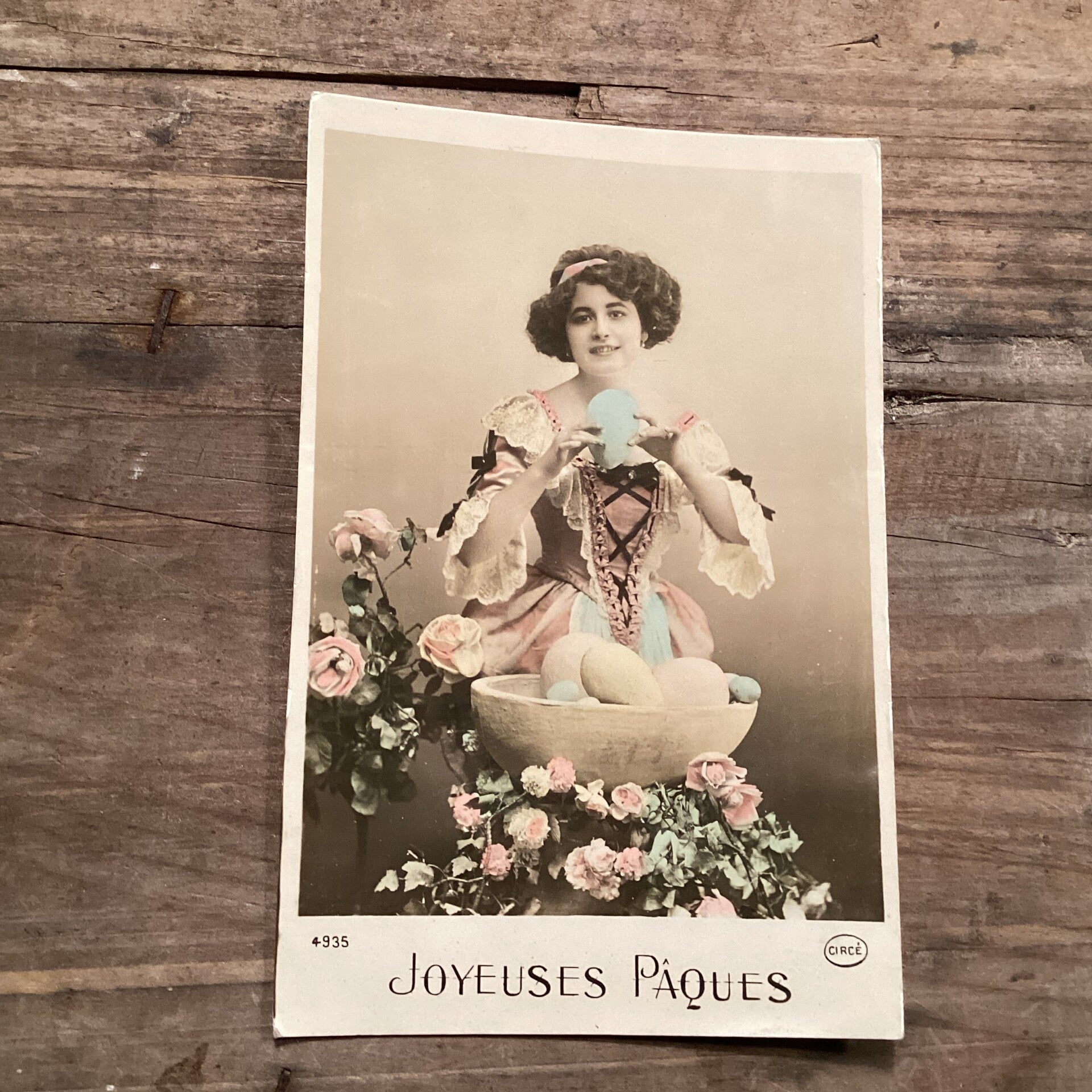 Antieke paaskaart, frans, 1913