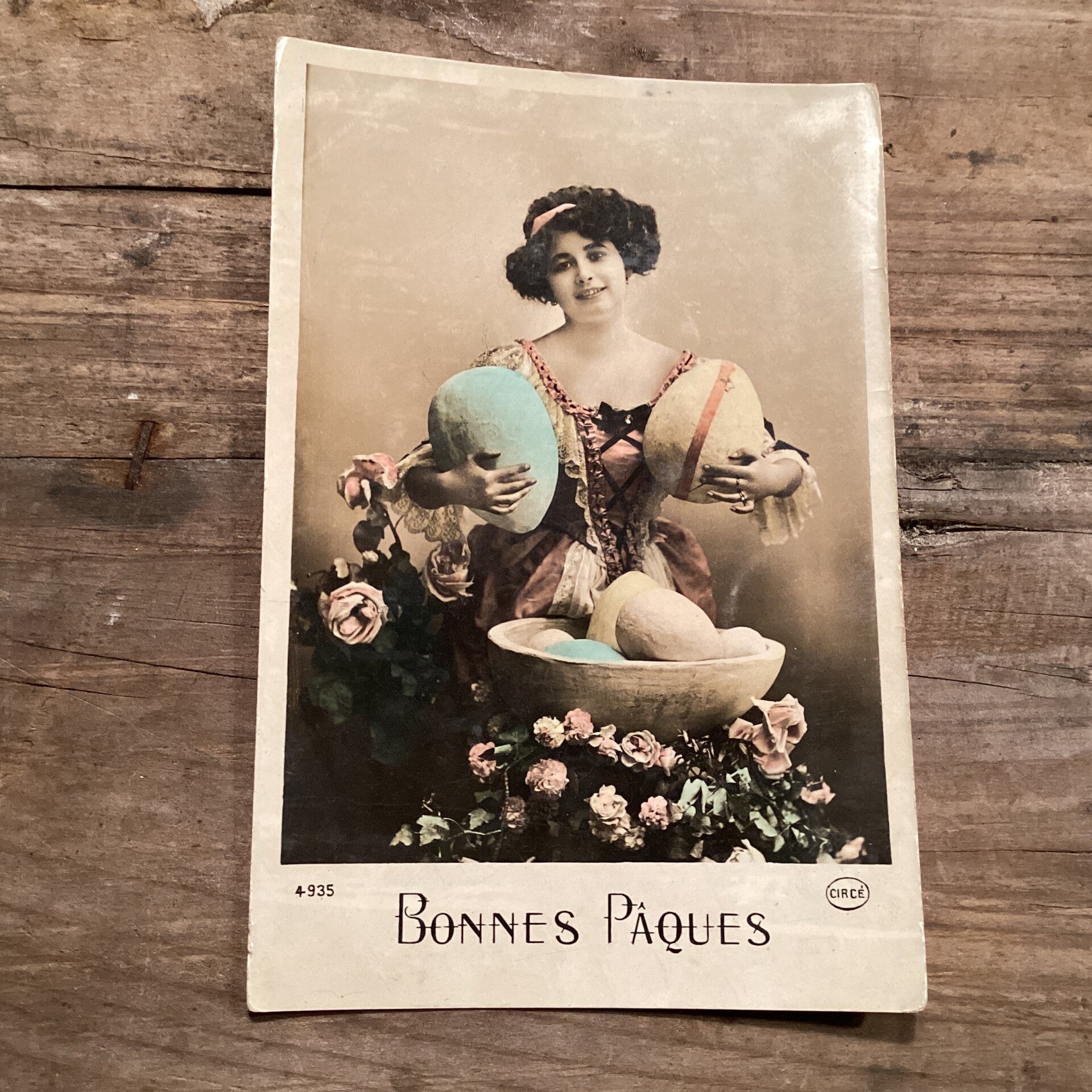 Antieke paaskaart, frans, 1912