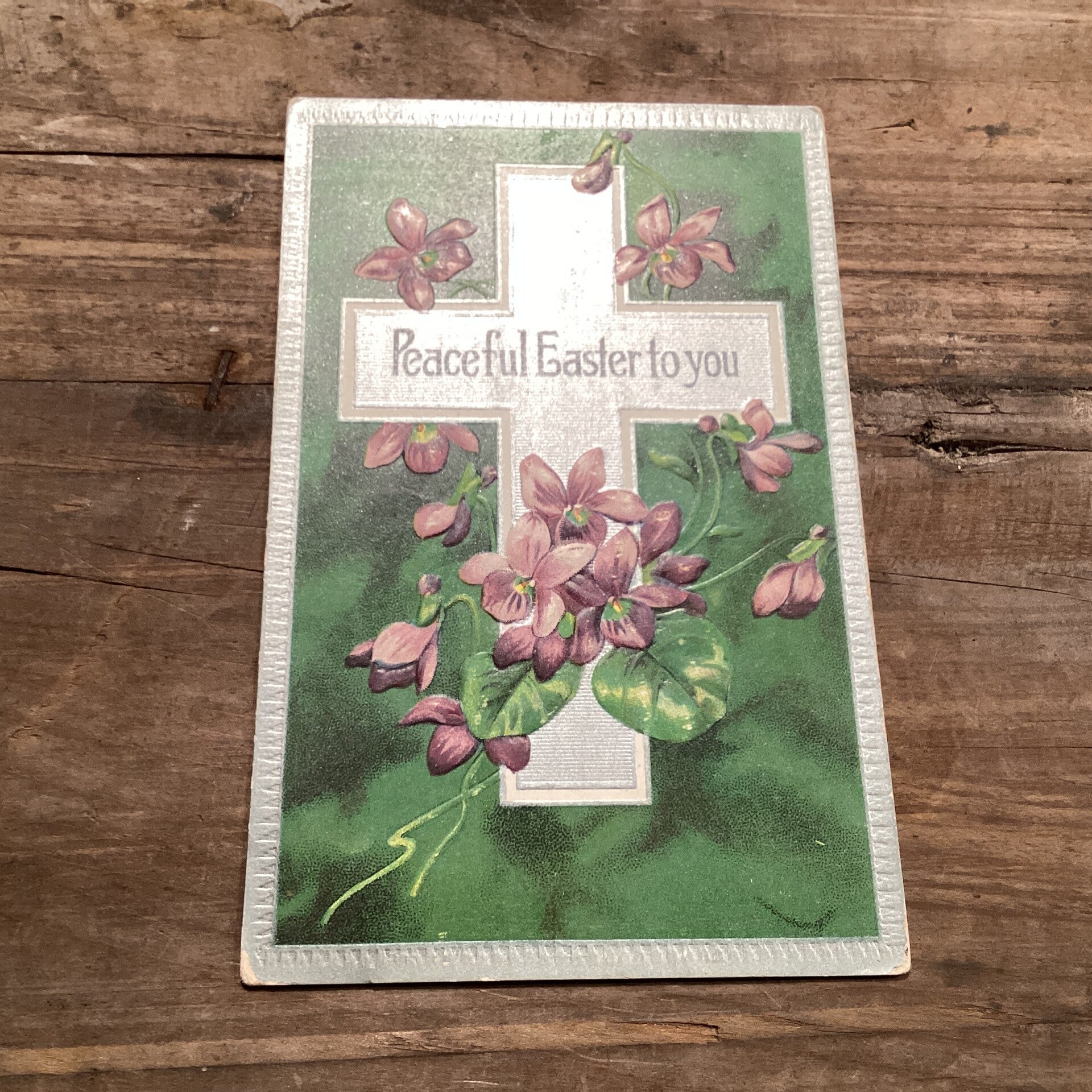 Antieke paaskaart in reliëf, USA, begin 1900