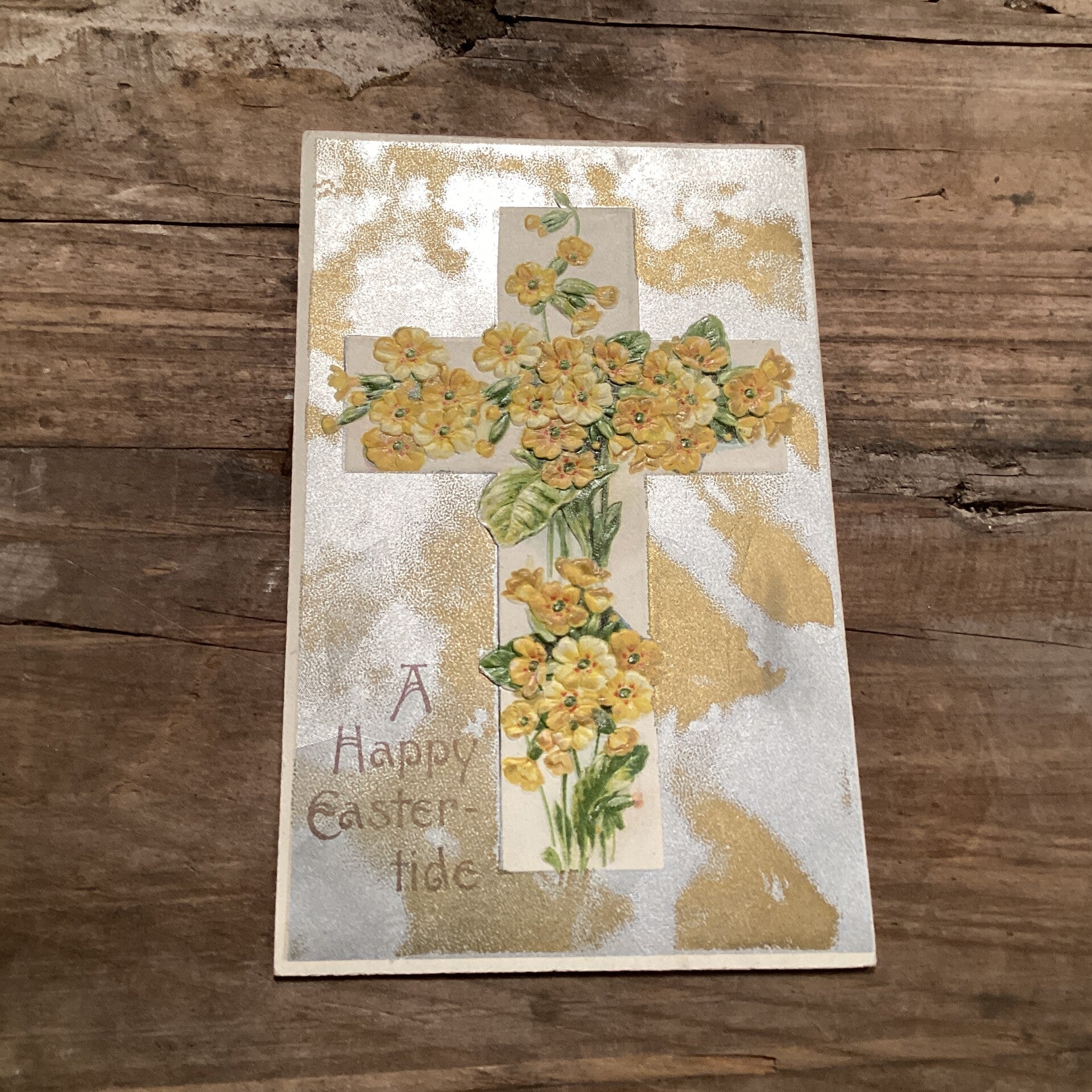 Antieke paaskaart in reliëf, USA, begin 1900