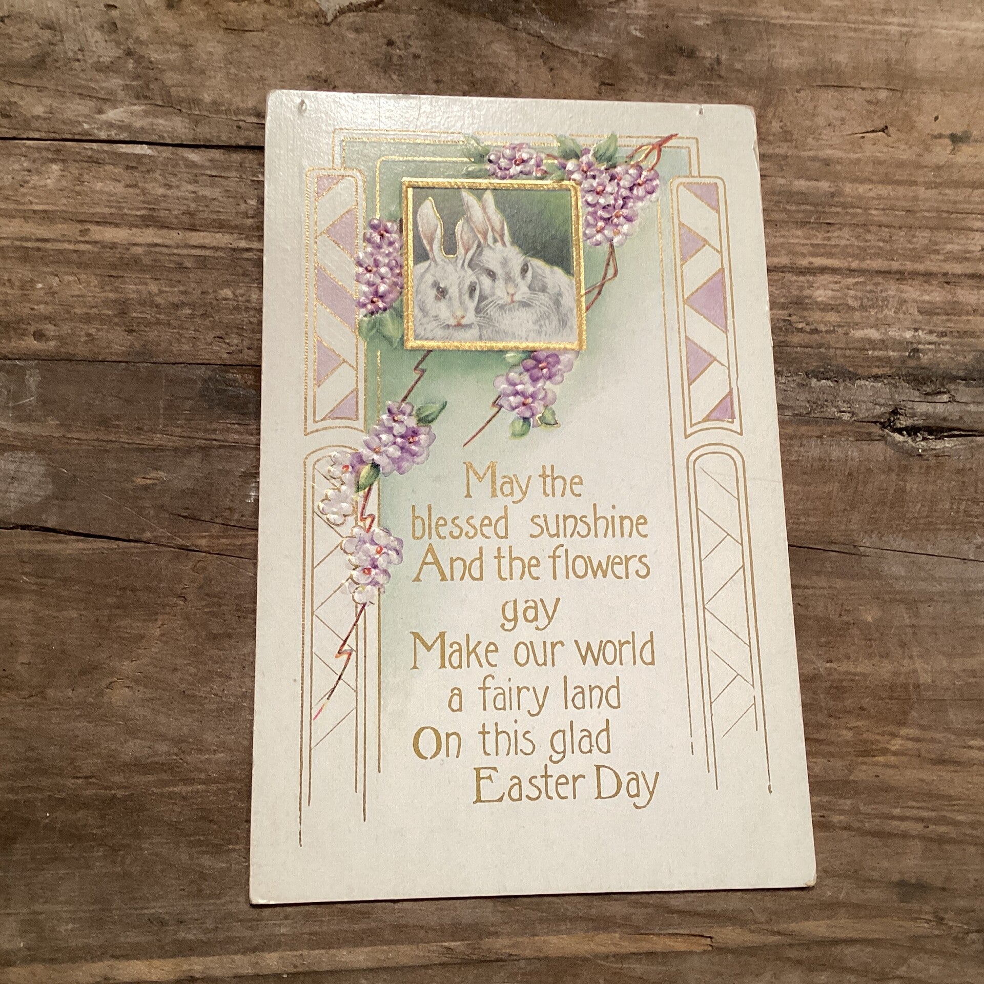 Antieke paaskaart in reliëf, USA, begin 1900