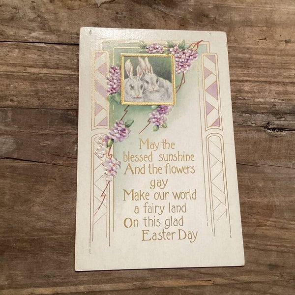 Antieke paaskaart in reliëf, USA, begin 1900