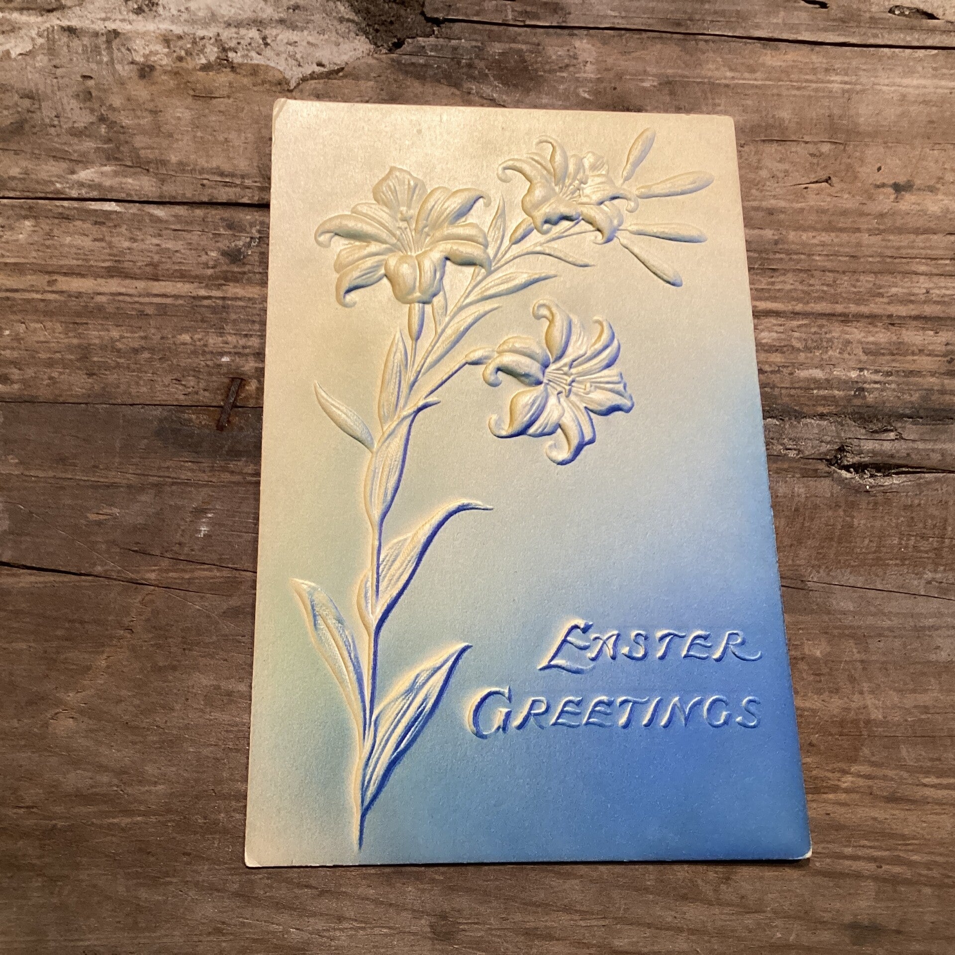 Antieke paaskaart in reliëf, USA, begin 1900