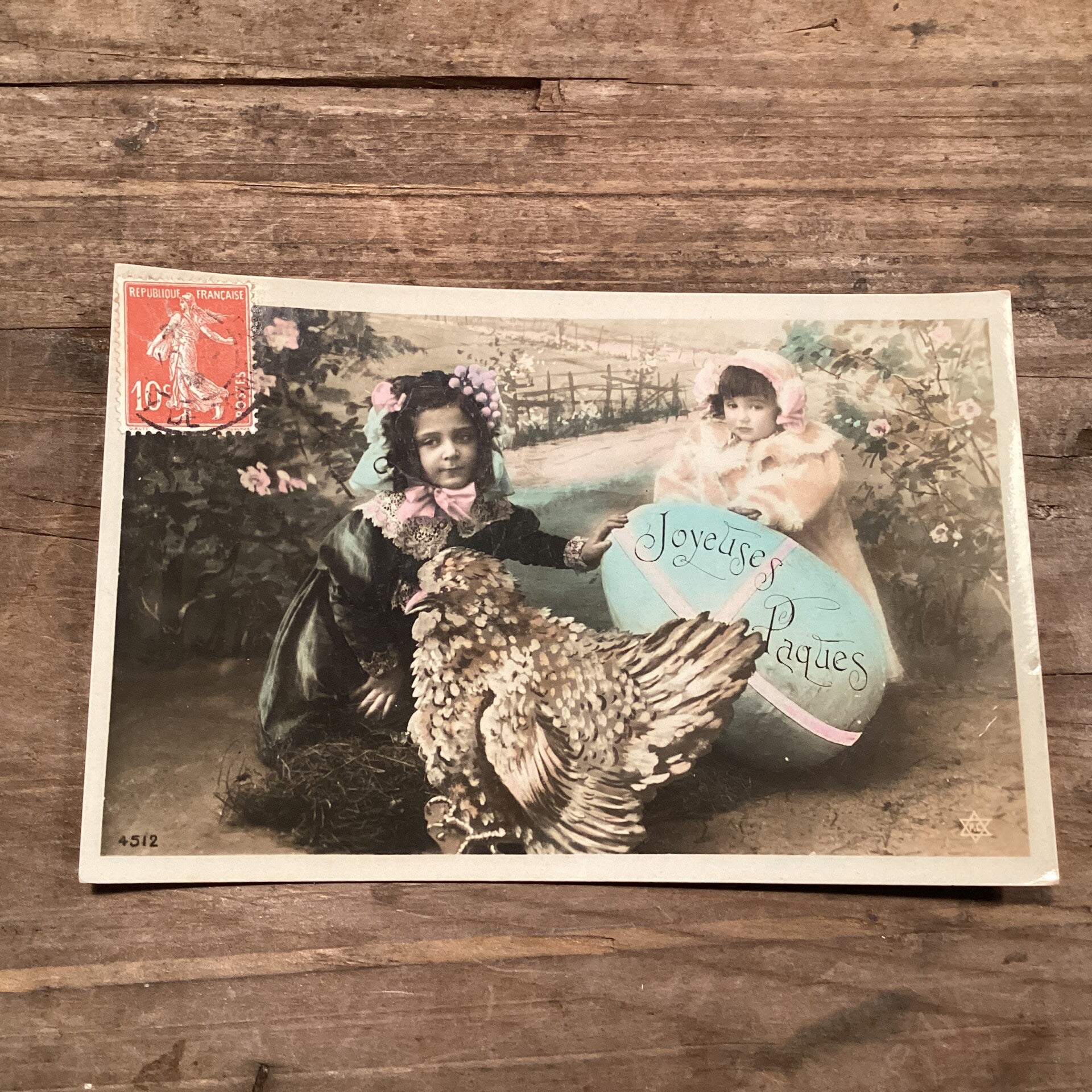 Antieke paaskaart, begin 1900