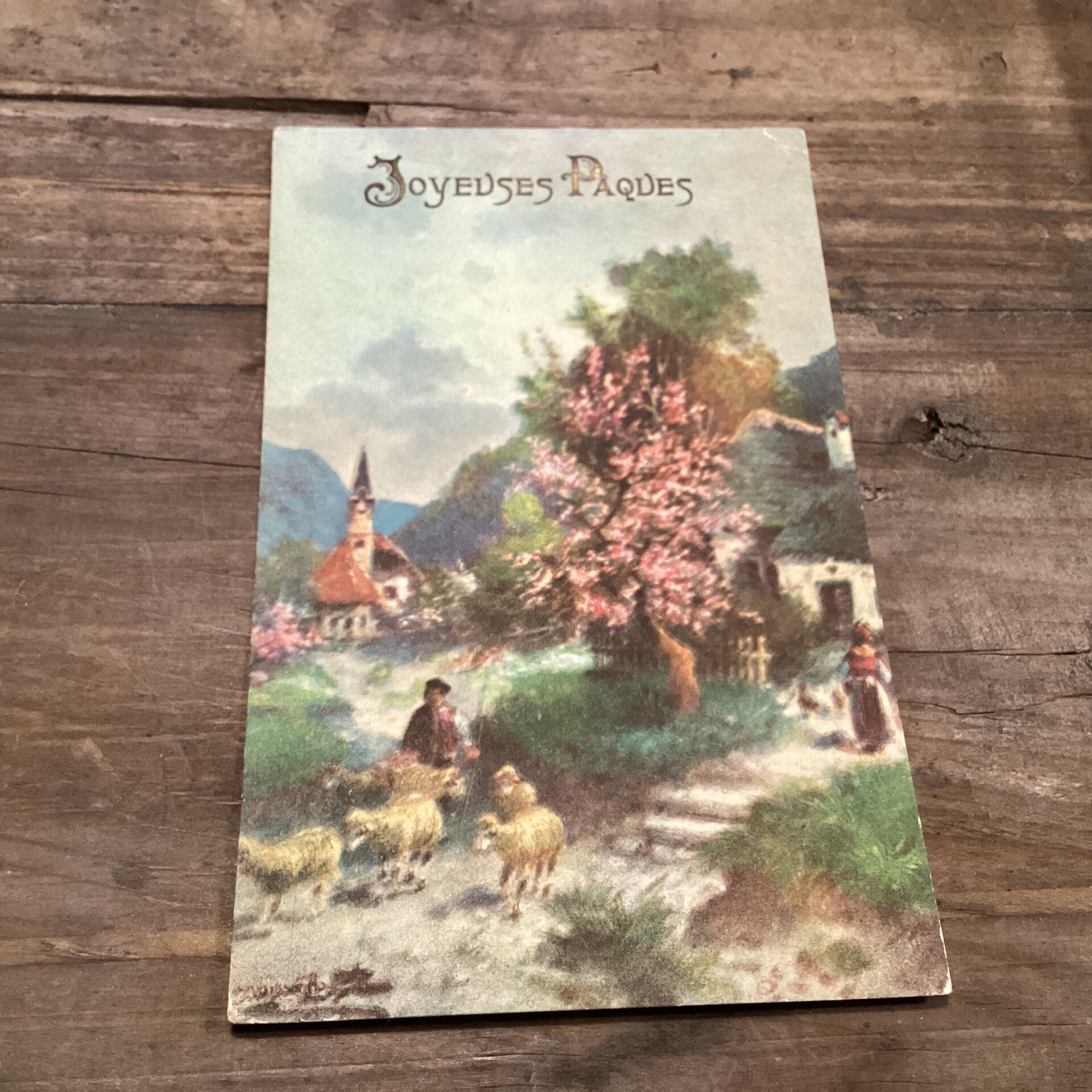 Antieke paaskaart, begin 1900