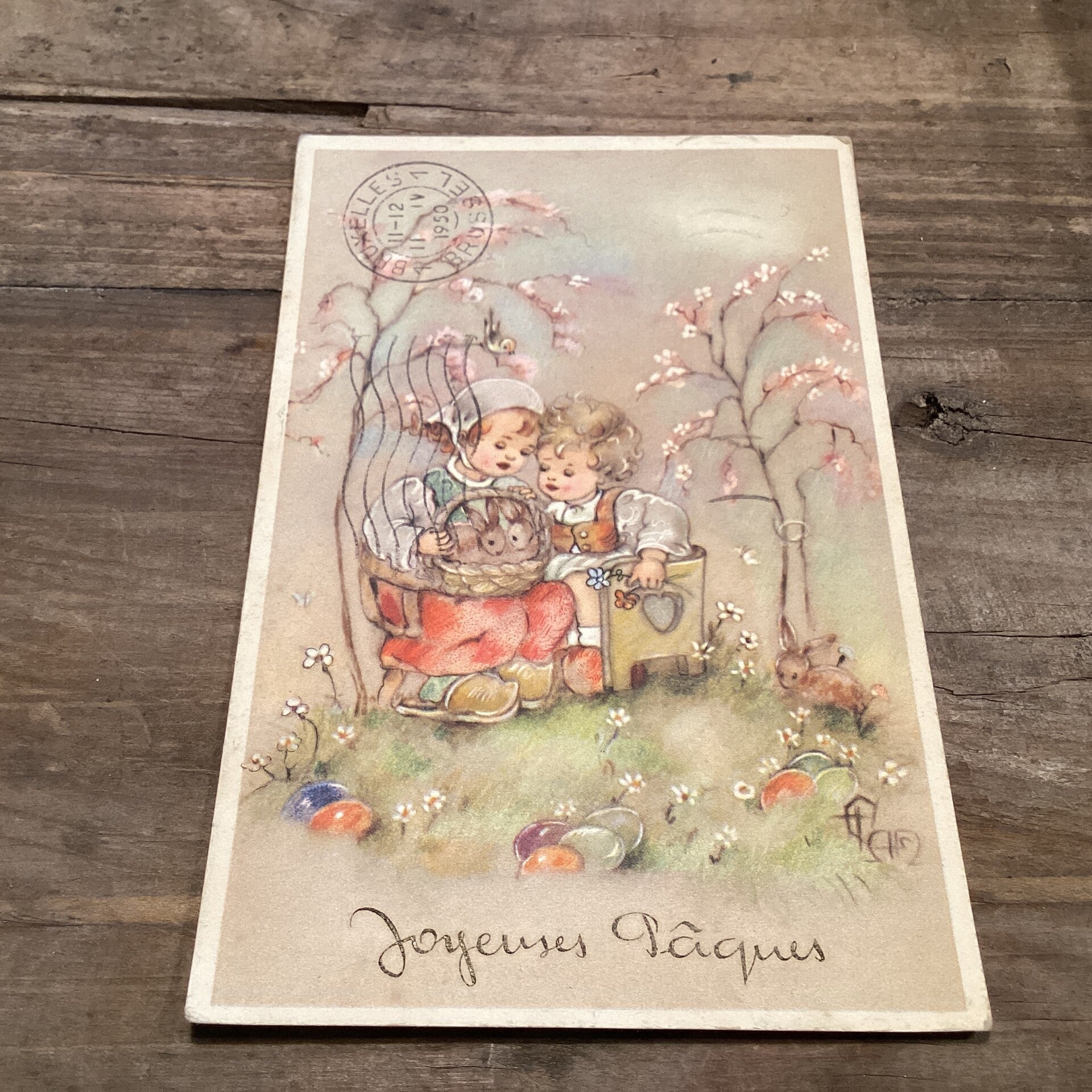 Oude paaskaart, 1950