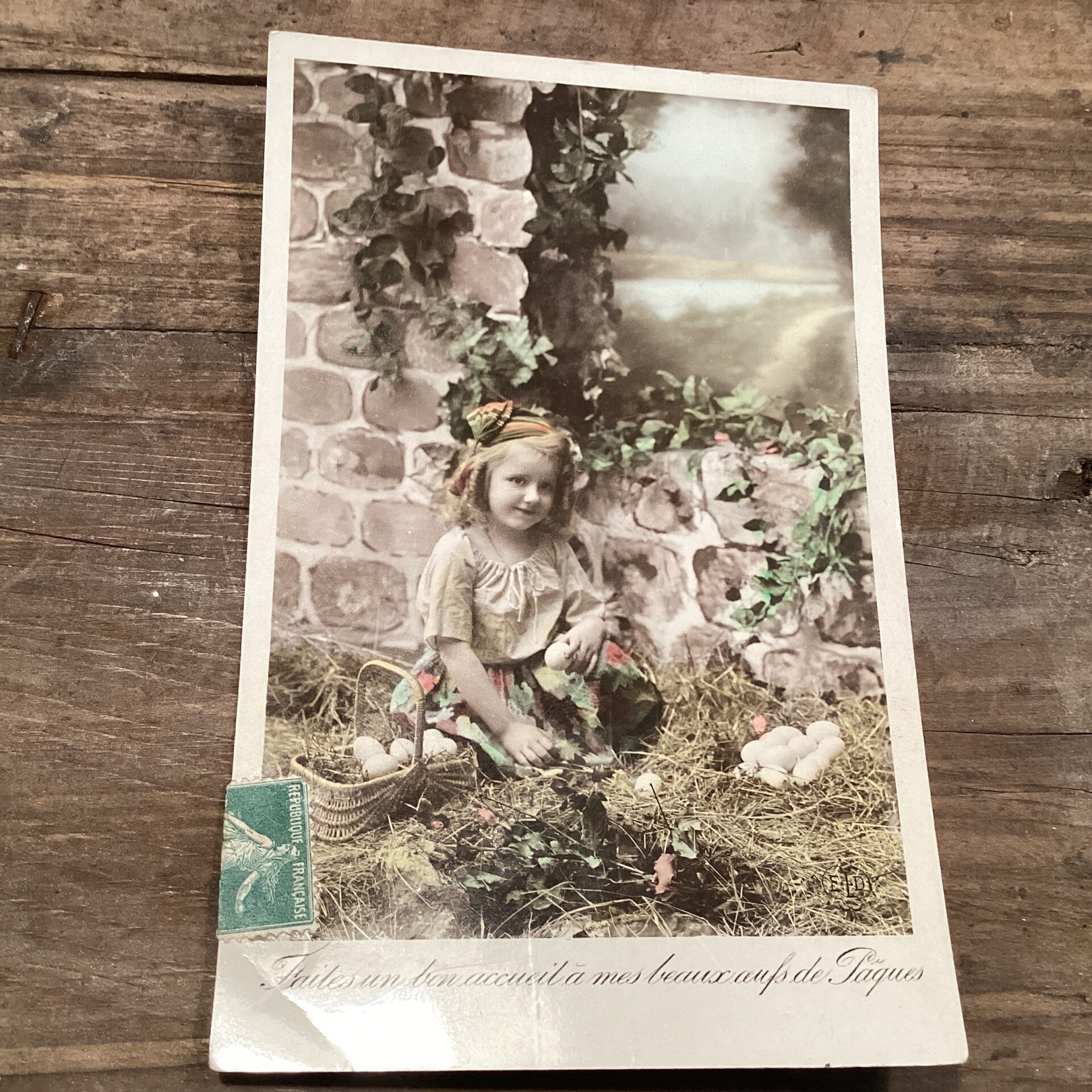 Antieke paaskaart, begin 1900