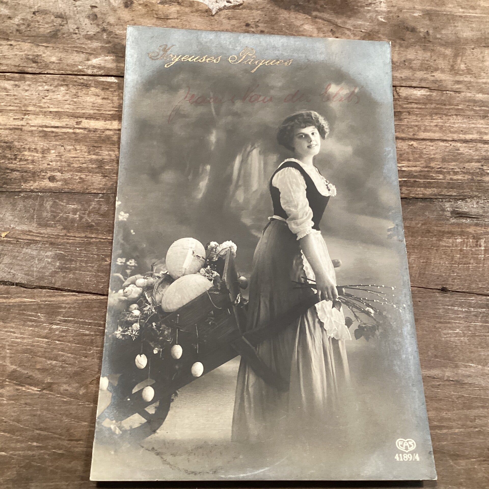 Antieke paaskaart, begin 1900