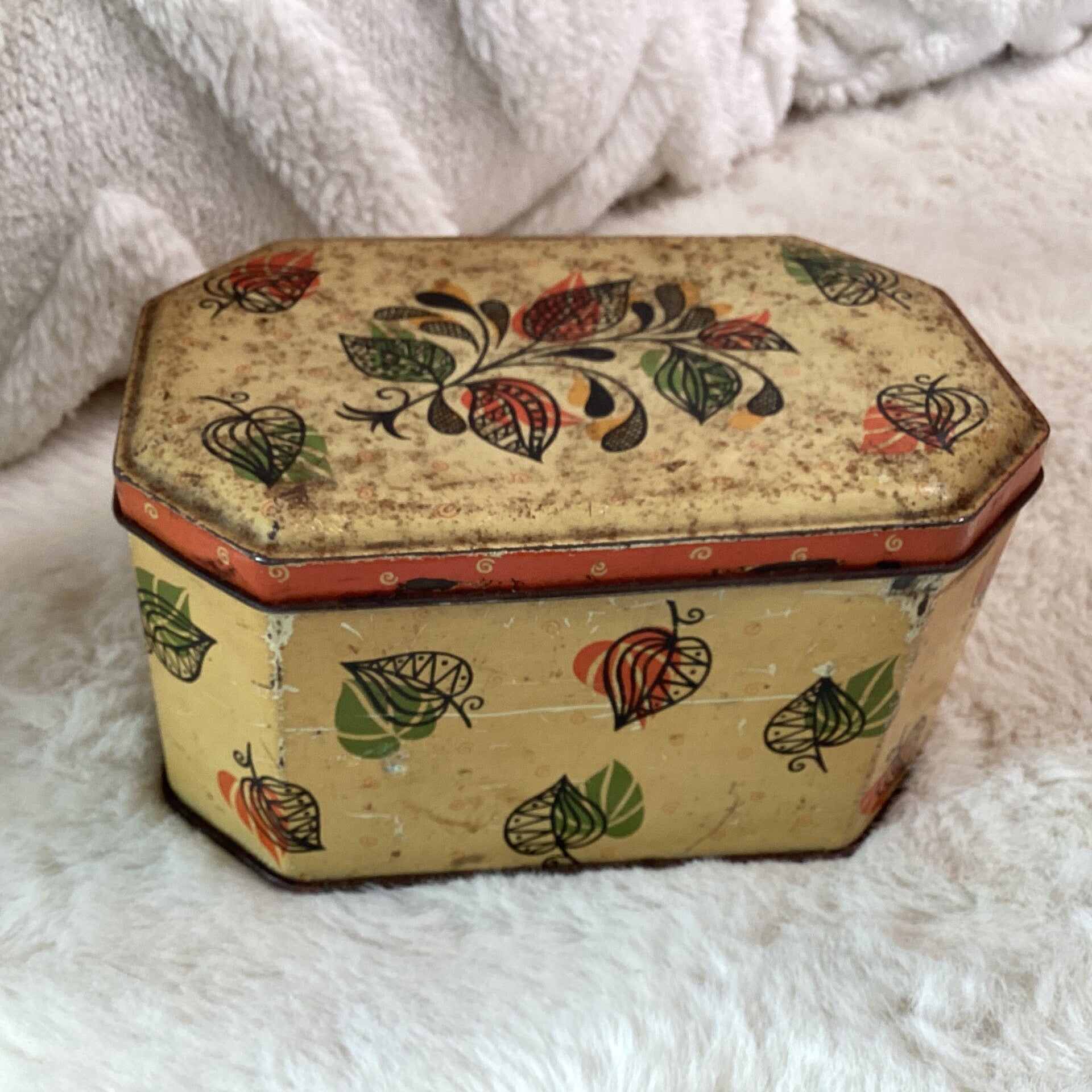 Mooi vintage blik co-op 10x6x6 cm