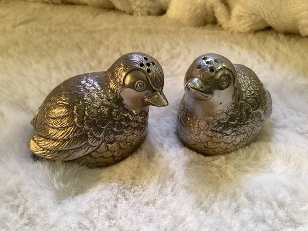 Set van 2 prachtige vogeltjes. Als peper en zoutstel, zo schattig!
