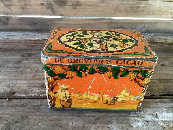 De Gruyter’s cacao blikje 11x7x7,5 cm