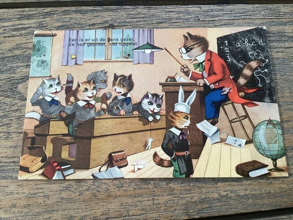 Antieke ansichtkaart poezen, 1936