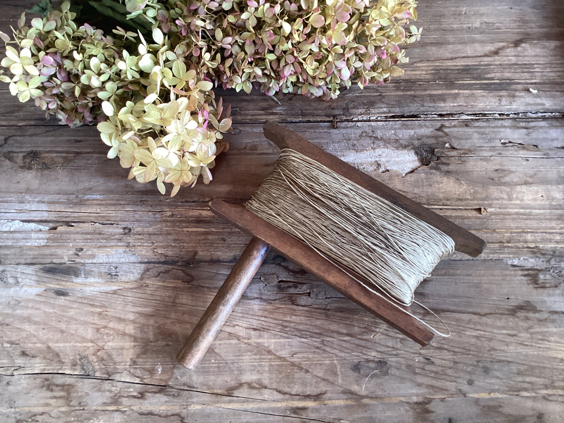 Mooie oude vlieger handvat met touw