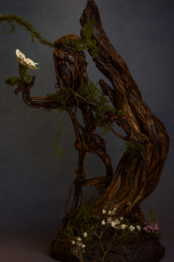 Gentle forest spirit with butterfly