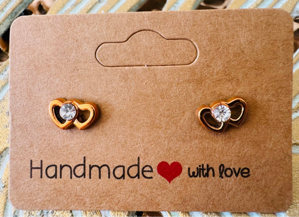 Gouden oorbellen DUBBEL HART