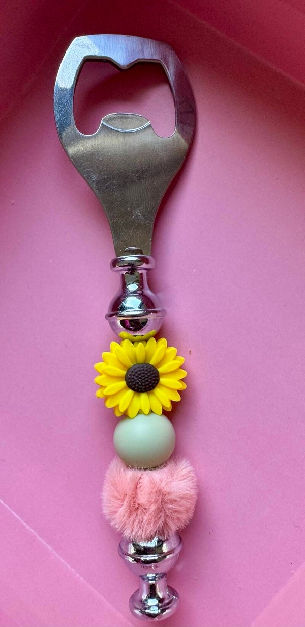 Flessenopener ZONNEBLOEM GEEL